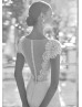 Cap Sleeves Ivory Eyelash Lace Dotted Tulle Sweet Wedding Dress